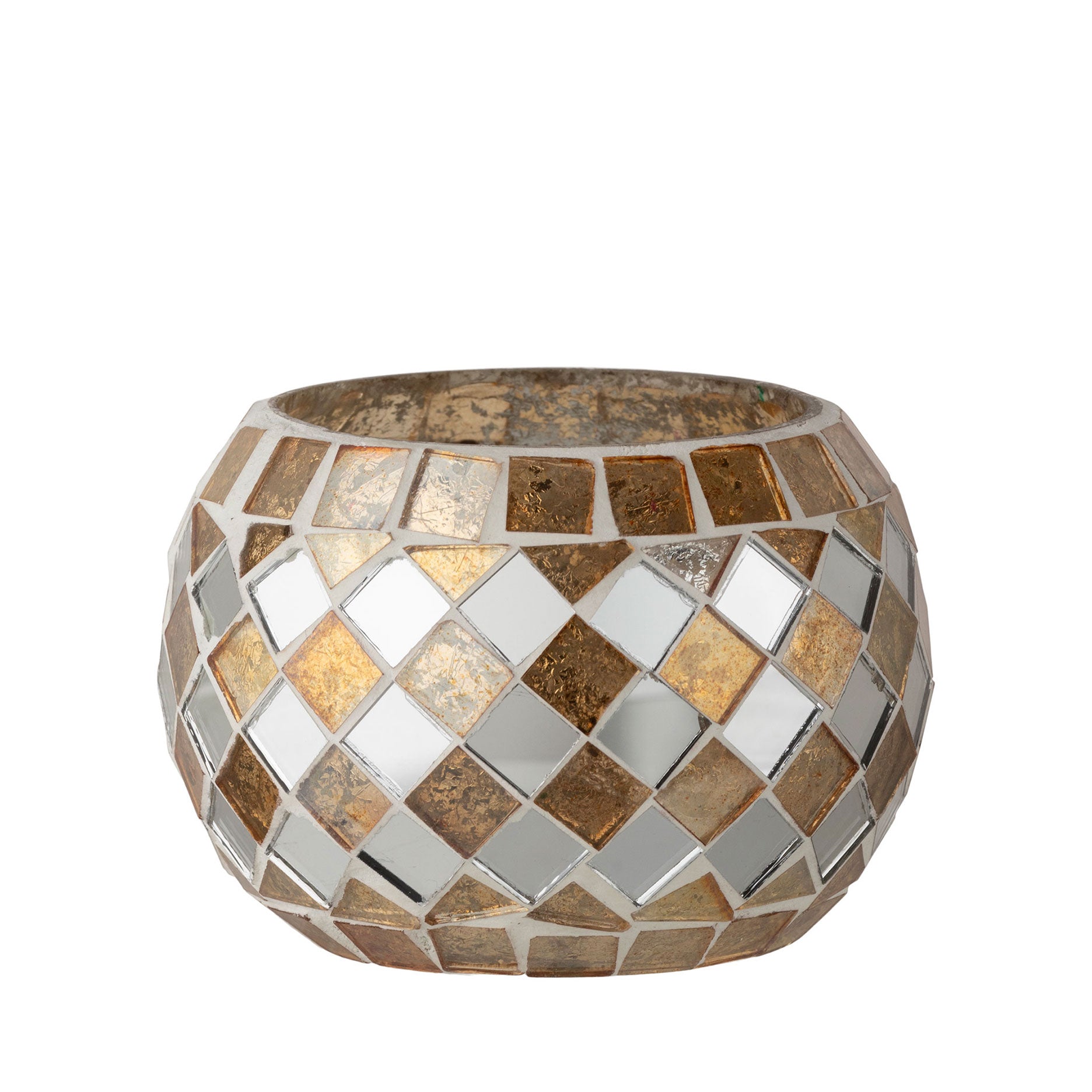 Mosaik fyrfadsstage H6,5 cm.